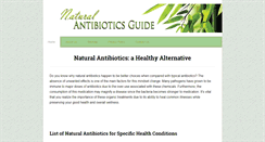 Desktop Screenshot of naturalantibioticshut.com